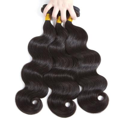 China Natural Straight Hair Wholesale Price Black Body Wave Virgin Hair Weave Bundles for sale