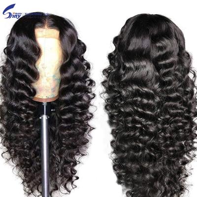 China Deep Wave 13*4 13*6 Lace Front Loose Body Wave Lace Front Cuticle Aligned Virgin Human Brazilian Hair 40 Inch Curly Hair Wig For Black Women for sale