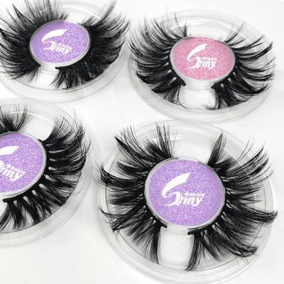 China 2021 New Natural Faux Mink Eyelashes Wholesale from Mink Eyelashes Vendor Customized Boxes 5d 25mm Private Label Faux for sale