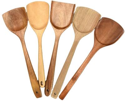 China Excellent Eco - Friendly Sustainable Kitchen Tools Wooden Spoon Pocket Turner For Cooking for sale