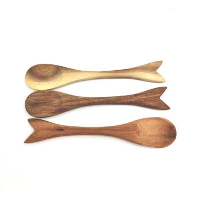 China Sustainable Wholesale Eco - Friendly Natural Custom Printed Wooden Spoon Wooden Ice Cream Spoon for sale