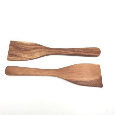 China Popular Long Stocked Handle Acacia Wood Cooking Scoop Wooden Kitchen Utensils for sale