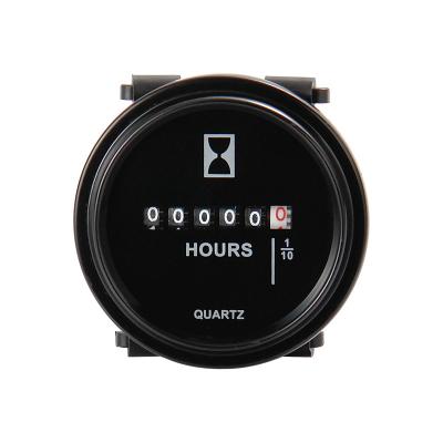 China Runleader Industrial Hour Meter Hour Meter Round Gauge 12v 24v 36v Hour Meter Timer For Boat Motorcycle Snowmobile for sale