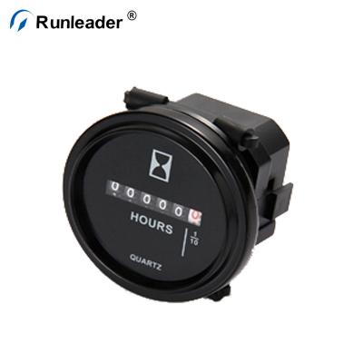 China Industrial Heavy Duty Digital Panel Mount Quartz DC Hour Meter / Gauge For Tractor Generator for sale