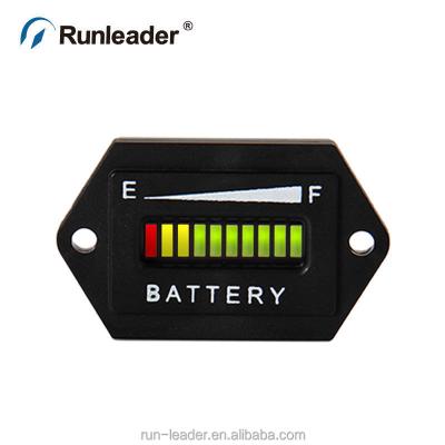 China Runleader Motorcycle Mini LED Battery Display Instrument Meter For Car ATV Marine Motorcycle Golf Carts for sale