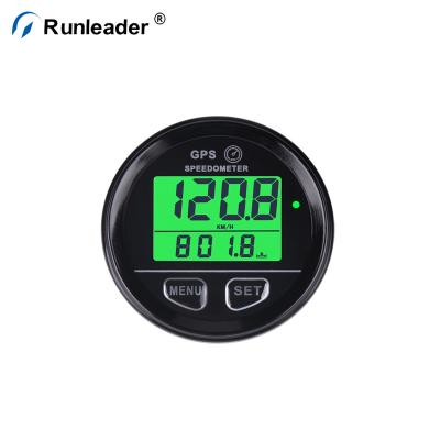 China Runleader Black Car Truck Motorcycle ATV GPS Tachometer Gauge Green Backlight for sale