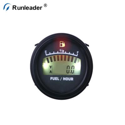 China Plastic Marine Boat Truck Fuel Tank Runleader LCD Display Generator Fuel Level Gauge Indicator for sale