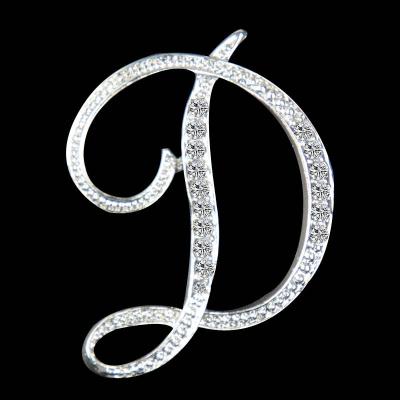 China 26 Diamond English Letters Brooch Fashion Temperament Brooch Sweater Pin Female Environmentally Friendly Accessories 26 English Letters for sale