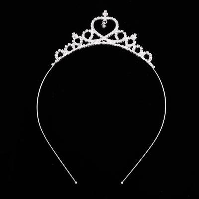 China Environmentally Friendly Children's Tiara Princess Crown Headband Bride Girl's Heart Accessories Hair Accessories for sale