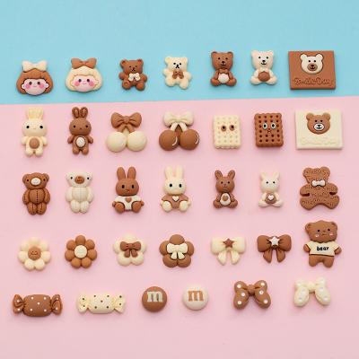 China Creative Cream Mobile Phone Shell Diy Material Stain Glue Matte Frosted Cartoon Bunny Bear Environmentally Friendly Simulation Biscuit for sale