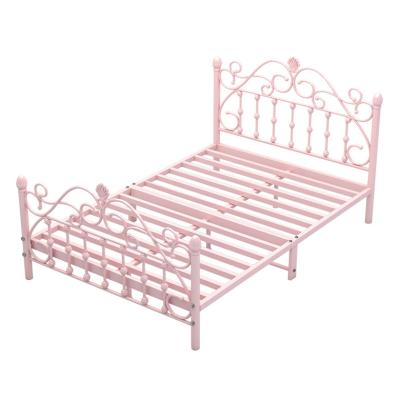 China Other New Design Single Double Metal Bed Frame Iron Bed Frame for sale