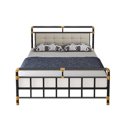 China Wholesale Modern Factory Hotel Bedroom Metal Single Bed Double Customized Bed for sale