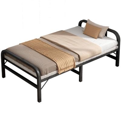 China Single Folding Metal Foldable Adult Folding Portable Folding Bed With Mattress for sale