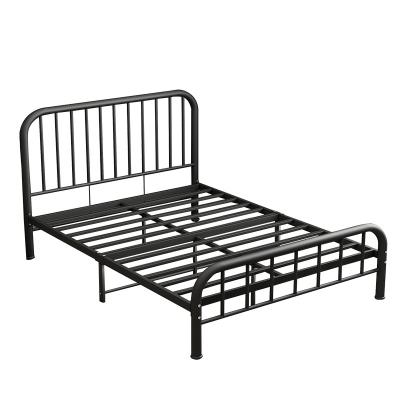 China Color Adjustable Light Luxury English Bronze Black Cast Iron Master Bedroom Furniture Metal Style Double Bed(Size) for sale