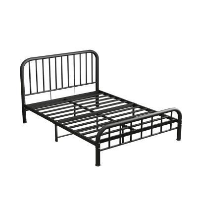 China (Size)Adjustable Hot Selling High Quality Adult Iron Bed Frame Modern Durable Metal Double Bed Iron Single Bed for sale