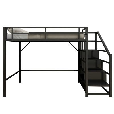 China Modern Metal Bunk Bed Storage Board Tall Iron Beds With Staircase Hot Selling BUNK BED for sale