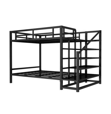 China Cheap (Height) Adjustable Loft Kids Bunk Bed Children Metal Wooden Bed With Desk Bunk And Iron Frame Attic Bed For Sale for sale