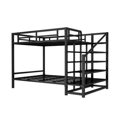 China (Size)Adjustable Modern Metal Attic Bunk Bed Bedroom Furniture With Storage For Adults Metal Bed for sale