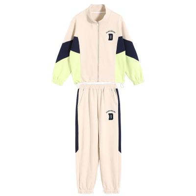 China Fashionable spring two-piece suit 2022 new style children's clothing cotton girls' spring and autumn children's sports clothing for sale