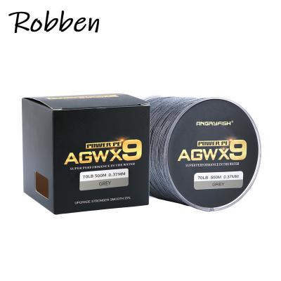 China High Strength Robben 9 Strand Braided Fishing Line 500M Super Strong PE Line 15LB-70LB Braided Sea Fishing for sale