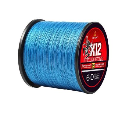 China SOLOKING Strong Fishing Line 20-145LB 12 Strands PE Braided Fishing Line Raid 1000M Multifilament Wire Carp pe line for sale