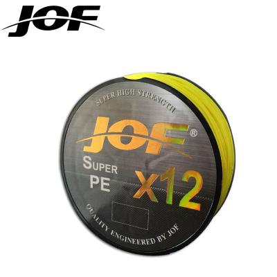 China X12 High Tensile PE JOF Braided Fishing Line 300m 500m 12 Strands Multicolor Long Multifilament String Fishing 22-170LB for sale