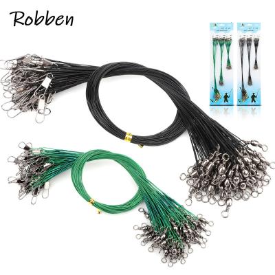 China Line Robben 60/72/100pcs Bag Anti-bite Fishing Line Stainless Steel 15cm-30cm Sink 5 Color Wire Chef Swivel for sale