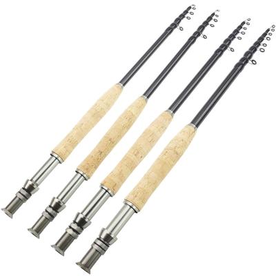 China Fishing Rod 3.0M Telescopic Rod Fly Rod Portable Carbon Fast Action Carbon Fly Fishing 2.1M 2.4M 2.7M for sale