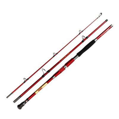 China Newest Model ROBBEN 3 Section Light Carbon Fiber Boat Fishing Rod Red Fishing Rod 1.8M 2.1M 2.4M Big Pull Jigging for sale