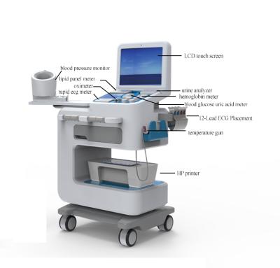 China Gyms HW-V6000 All-in-one Medical Kiosk Multifunctional Health Examination Machine for sale