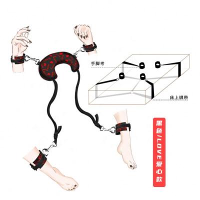 China Sexy Toy Sex Toys Bdsm Bondage Set Juguetes Eroticos Sex Bondage Kit Leather Restraints With Collar Bondage Handcuffs Sextoy Femm SM Toys for sale