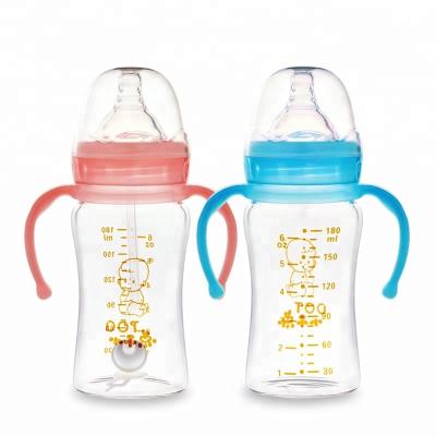 China BPA Free Transparent Food Grade BPA Free Printing Pattern Baby Bottles Manufacturer for sale