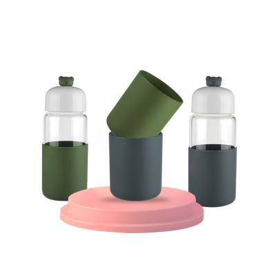 China BPA Free Food Grade Silicone Sleeve For Baby Feeding Bottle Glass Glass Bottle Protect Sleeve for sale