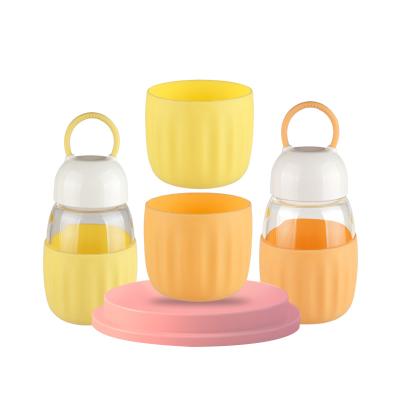 China BPA Free Silicone Baby Sleeve Glass Food Grade Baby Bottle Protect for sale