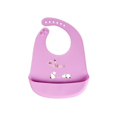 China Best Selling Durable Beautiful Food Grade Waterproof Silicone Kids Feeding Supplies Baby Bib for sale