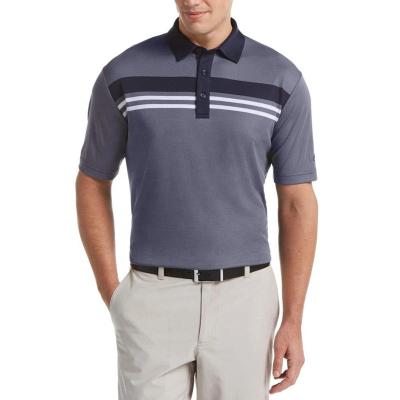 Κίνα Stretchy Stripes Polo Shirt Sublimation Printing Moisture Wicking Golf Polo Shirt  Polyester προς πώληση