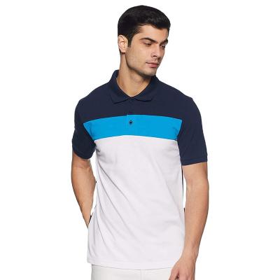 China Patchwork Golf Polo Shirts For Men 100%Cotton Polo T Shirts Plain Blank for sale