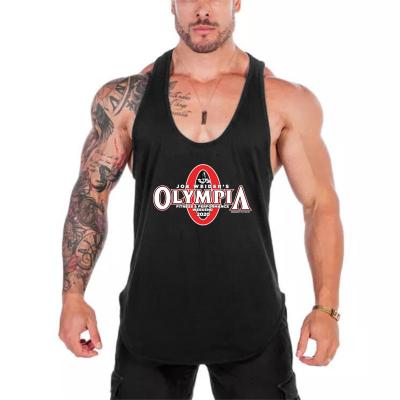 China Men Bodybuilding Sleeveless Workout Shirts Singlet Custom Print Pattern for sale