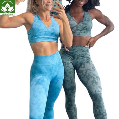 China The new crack high waisted yoga pants! crack! Women Fitness Breathable Gym Legging Booty Butt Fits Camouflage Seamless Gaiters for sale