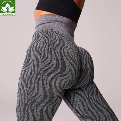 China Women 2022 Seamless Yoga Workout Leggings Pants High Waisted Sportswear Zebra Sports Breathable Fitness Gym for sale