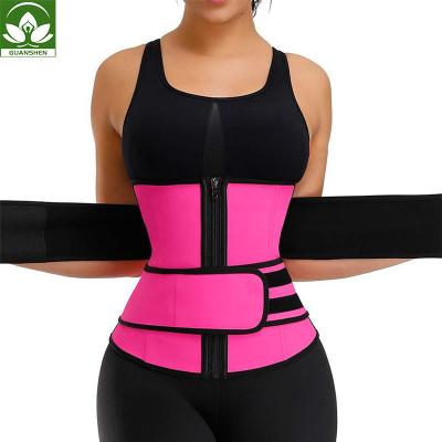 China Antibacterial Weight Loss Cincher Body Shaper Tummy Control Strap Slimming Trainer Corset Fitness Belt Shaperwear Waist Trainer for sale