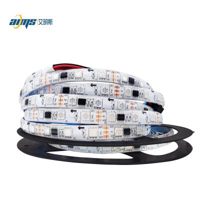 China Magic dreamy color decorative lighting external color LED strip lights12v 60leds IC mix ws2811 flexible waterproof led accessible strip for sale