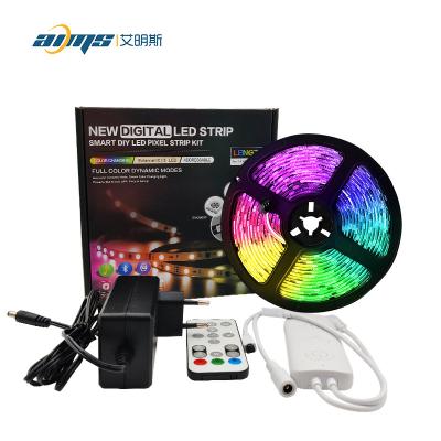 China Waterproof Tuya Wifi RGBIC 2835 LED Strip Light 5M 10m 20M IR Color APP Multi Color Remote Control Smart Strip Lamp Waterproof Outdoor Home TV for sale