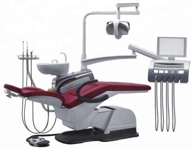 China Dental Metal Implant Chair With Mobile Unit Box LED Shadowless Lamp for sale