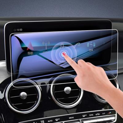 China Decoration+Protection Car Navigation Tempered Glass Screen Protector For 19-21 Mercedes-Benz HD C-Class Clear for sale