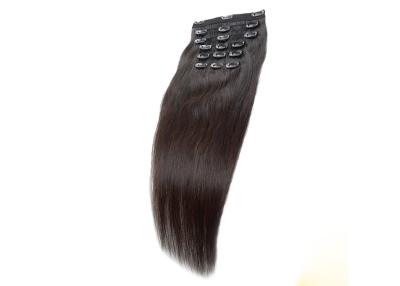 China Grey Peruvian Clip In Hair Extensions Deep Wave 8