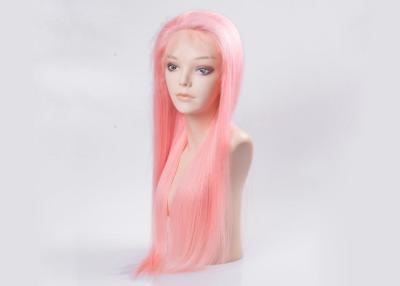 Cina Parrucche diritte seriche dei capelli colorate Wave, parrucche piene umane del pizzo di colore rosa con i capelli del bambino in vendita