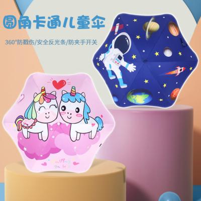 China All in 1 Creative new children's umbrella rounded corner digital printing lovely luminous anti - jabs cartoon umbrella for sale