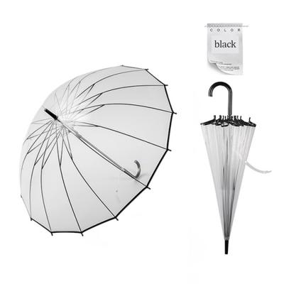 China Umbrellas with custom logo Promotional Custom Wind breaker Clear Transparent umbrella for sale