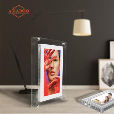 China Video Playback AMABOO 5 INCH Mini Thin IPS Screen High Definition Magnetic Video Playback Digital Acrylic Photo Frame for sale